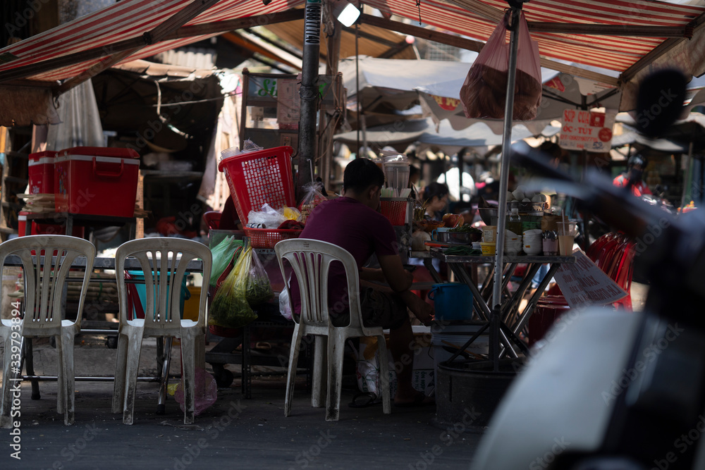 Life and people in Chinatown (Cholon), District 5, Ho Chi Minh city