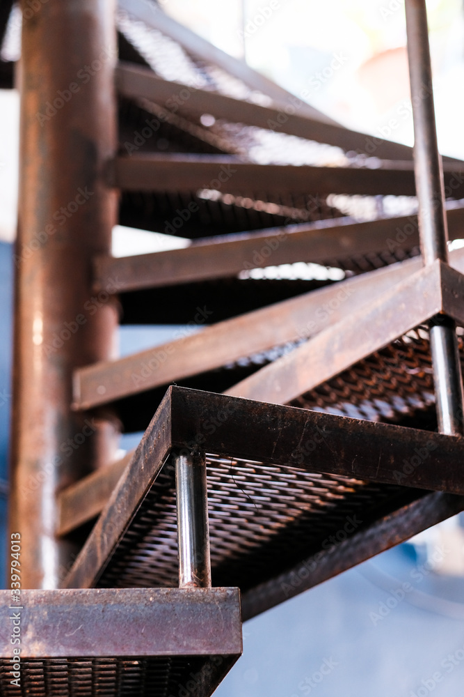 Steel spiral staircase that has a long service life. Steel spiral staircase that has a long service life.