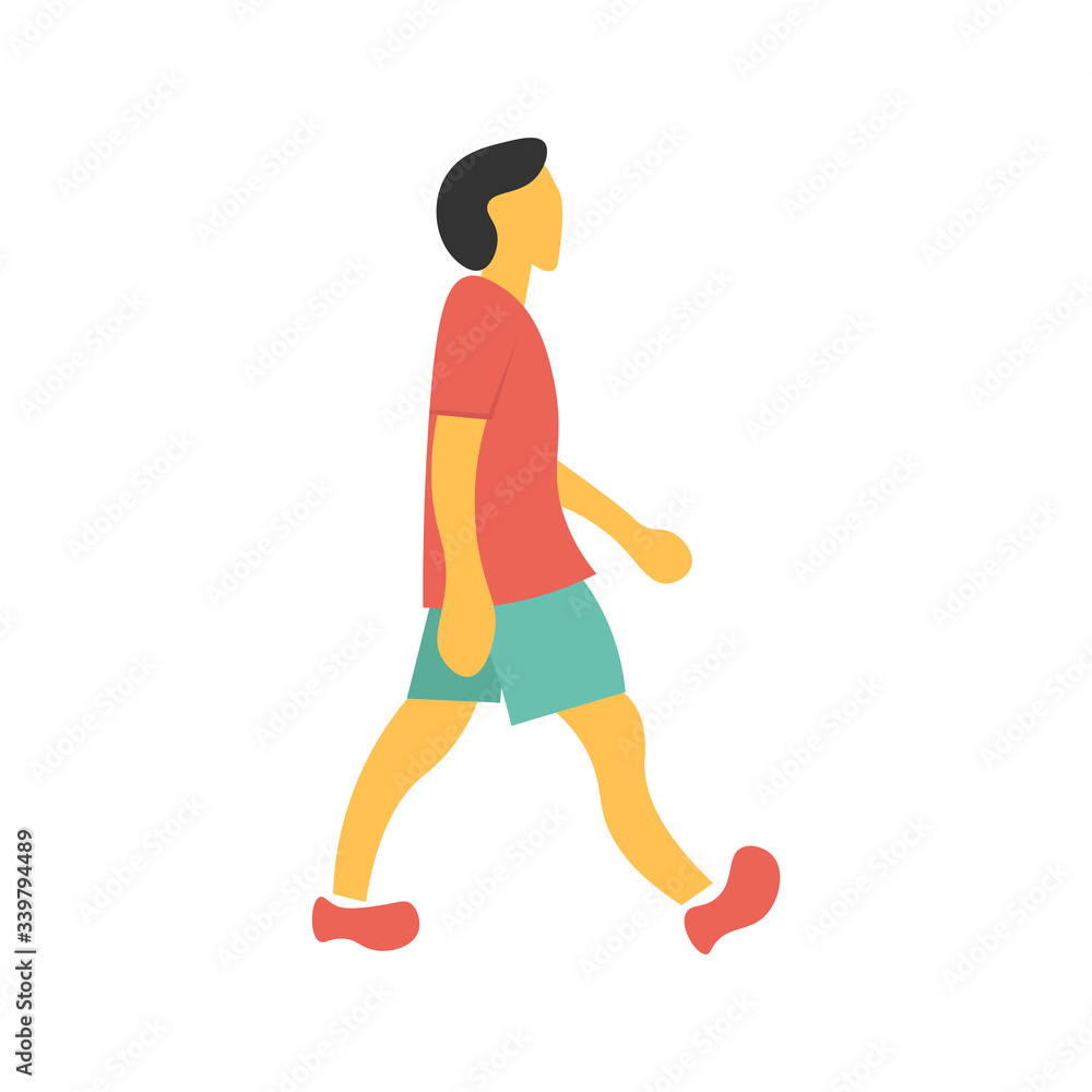 illustration design template for walking people