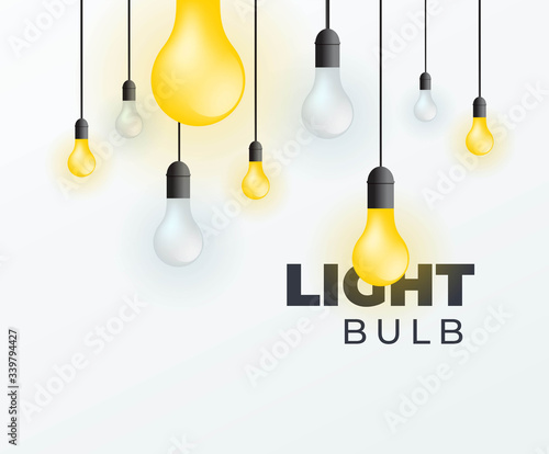 Lightbulb background illumination lamp set