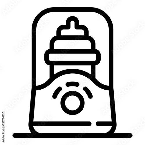Bottle warmer icon. Outline bottle warmer vector icon for web design isolated on white background