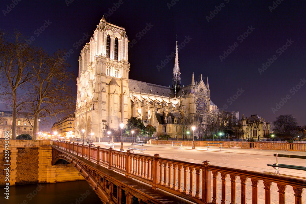 Paris - Notre Dame at sunrise, France