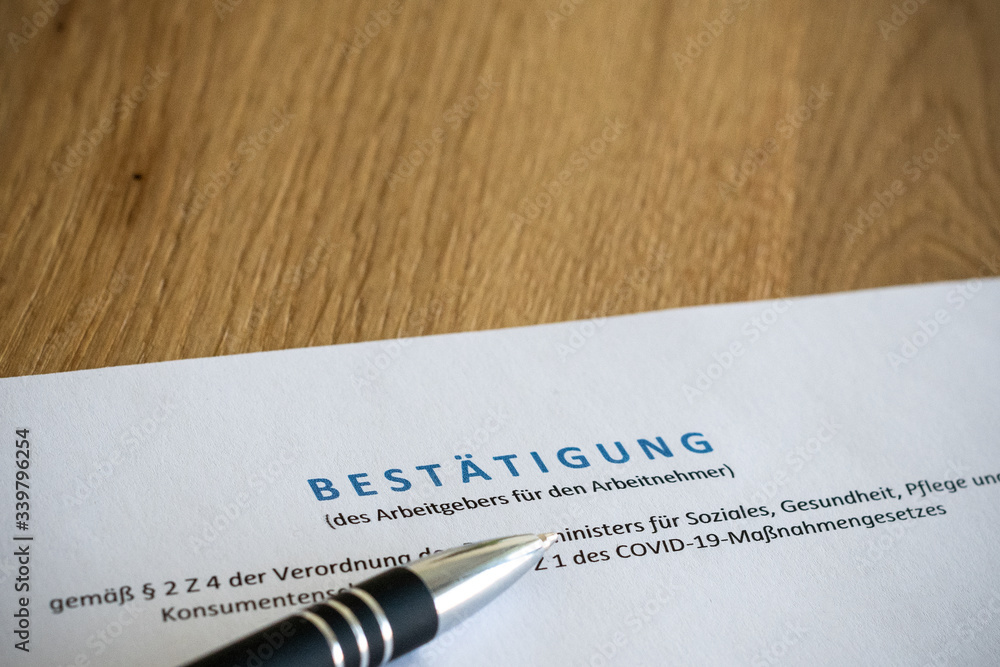 Covid -19 Maßnahmengesetz: Bestätigung für den Arbeitnehmer Covid -19 Maßnahmengesetz: Bestätigung für den Arbeitnehmer