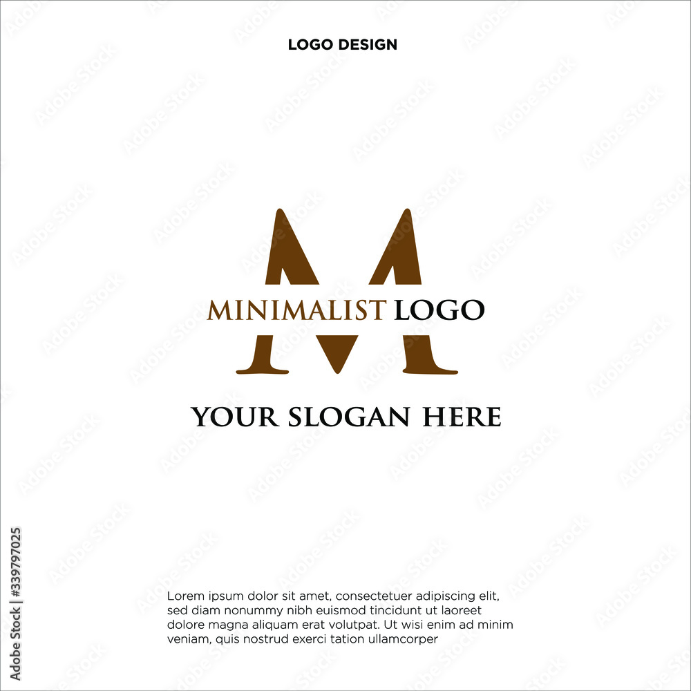 A simple minimalist logo of letter M A simple minimalist logo of letter M