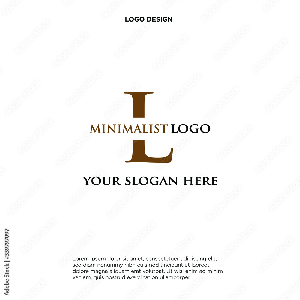 A simple minimalist logo of letter L A simple minimalist logo of letter L