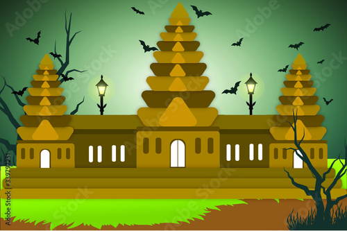 fairy tale castle vector illustration