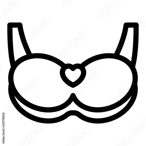 Woman underware icon. Outline woman underware vector icon for web design isolated on white background