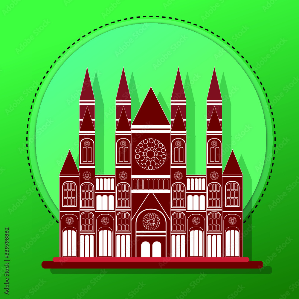 vector illustration of a castle