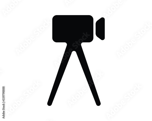 Video camera recorder silhouette logo icon.