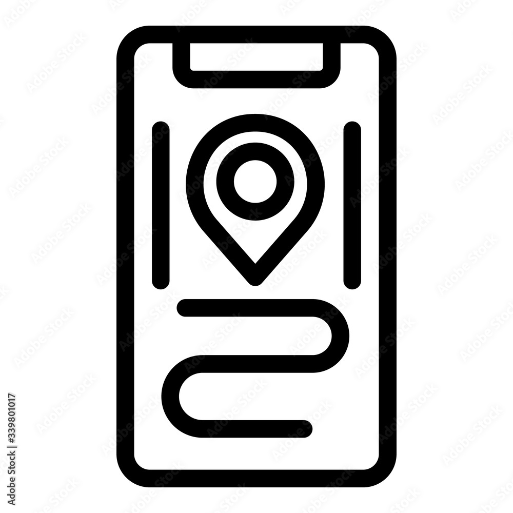 Pinned location icon. Outline pinned location vector icon for web design isolated on white background Pinned location icon. Outline pinned location vector icon for web design isolated on white background