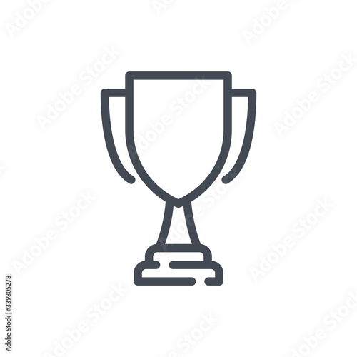 Trophy Cup line icon. Winner Prize vector outline sign.