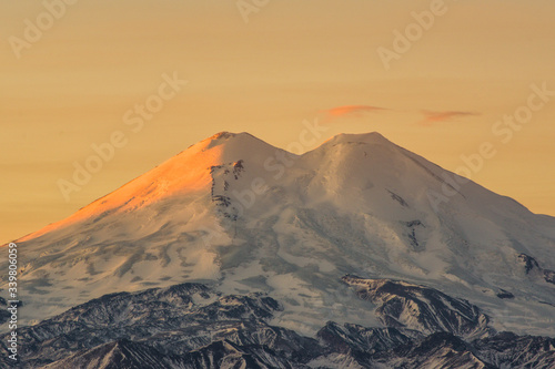 mountain landscape with snow