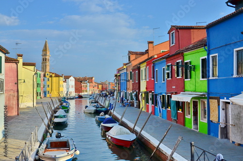 colorful houses in Burano Venice Italy © Chenxiaoyang