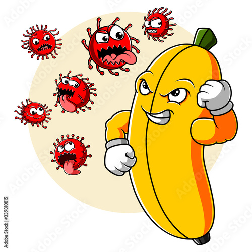 Banana fight corona virus covid 19
