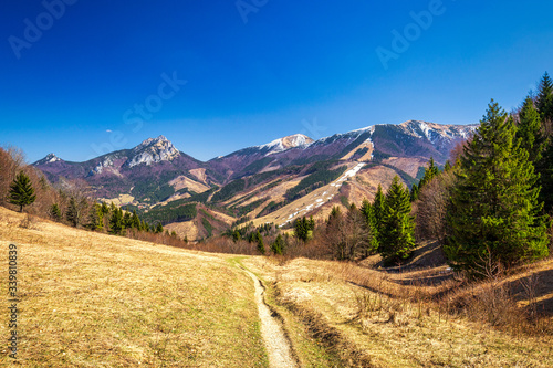 Landscape with mountains springtime. The Vratna Valley in The Mala Fatra National Park in Slovakia, Europe. © Viliam