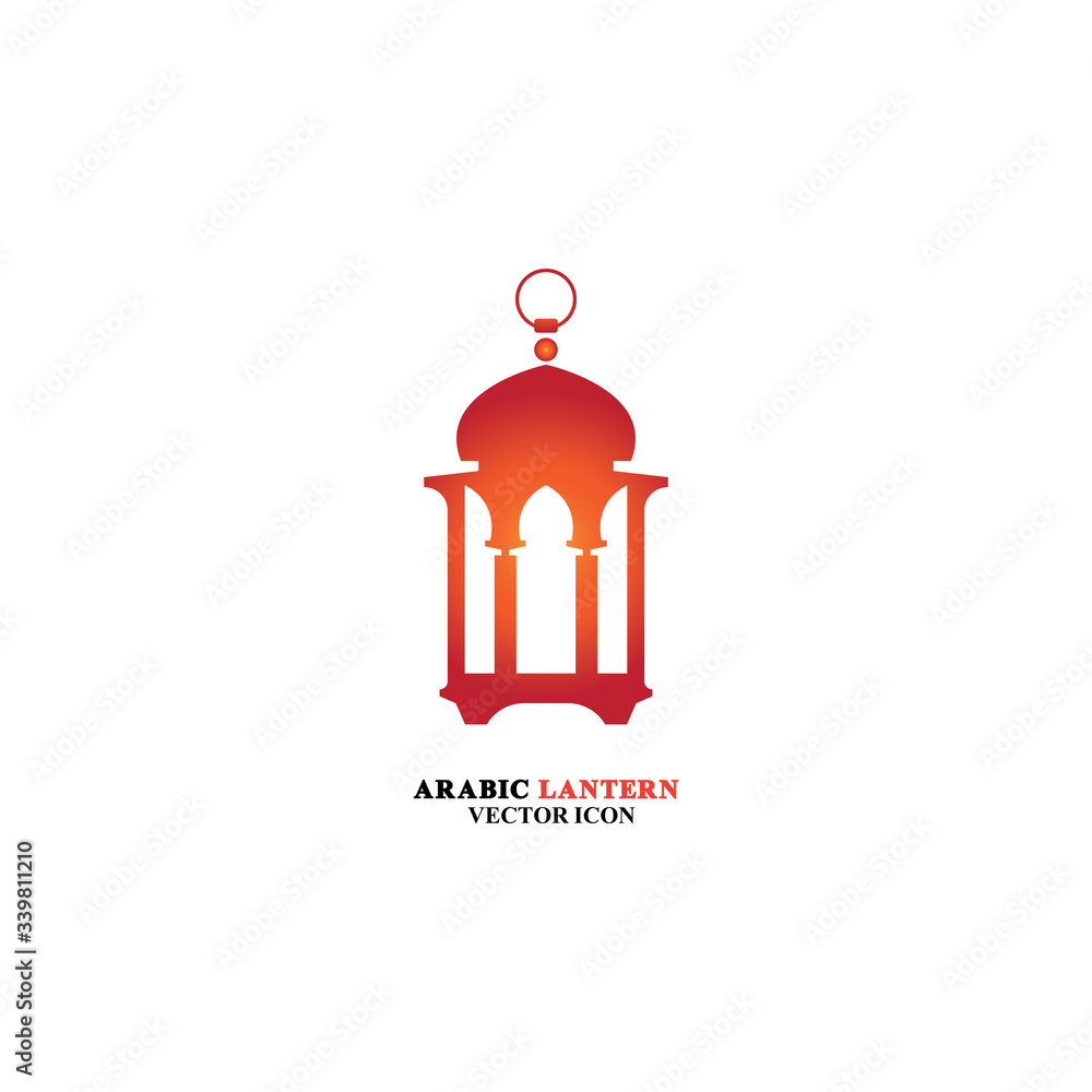 Arabian lantern for ramadan icon flat style. Isolated on white background. illustration. Arabian lantern for ramadan icon flat style. Isolated on white background. illustration.