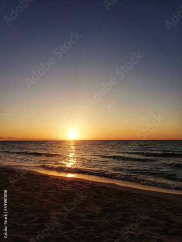 sunset on the beach