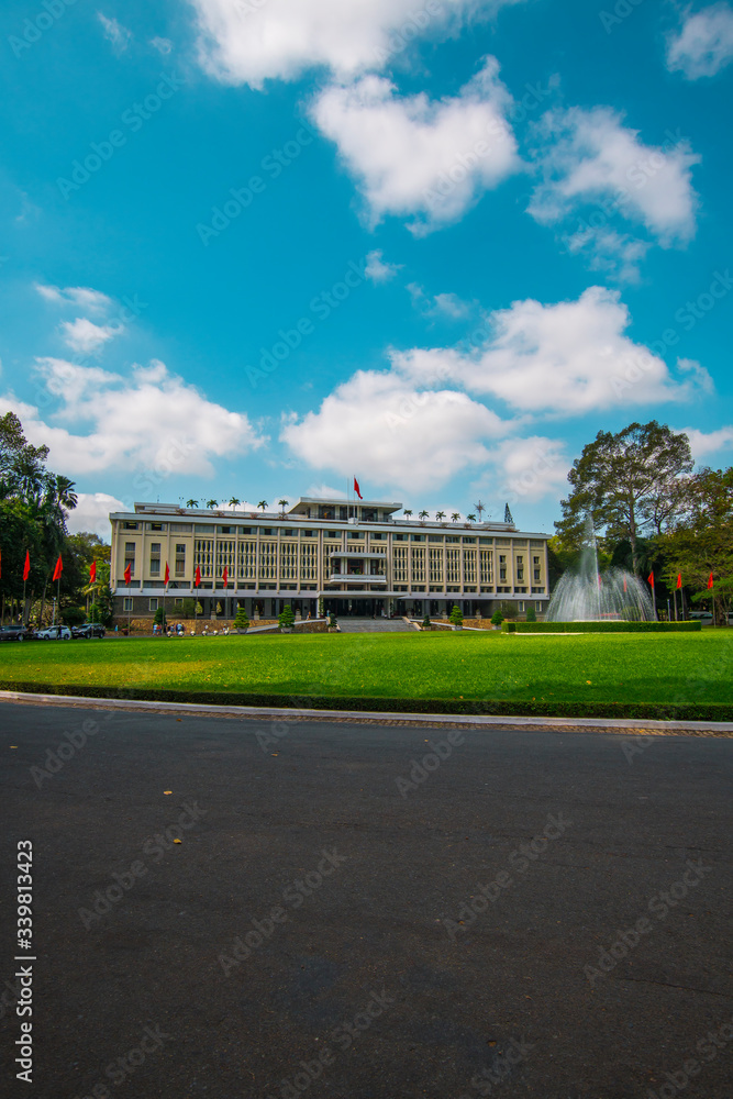 Independence Palace in Ho Chi Minh City, Vietnam. Independence Palace is known as Reunification Palace and was built in 1962-1966.
