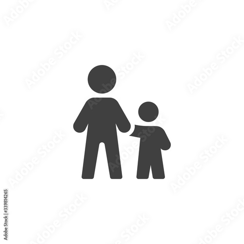 Fototapet Man and child vector icon