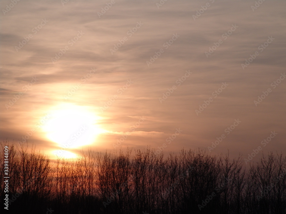 Fototapeta premium sunset in the mountains