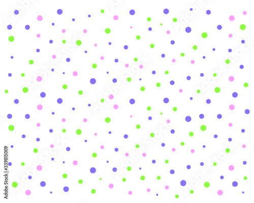 The background illustration is a scattered color spot