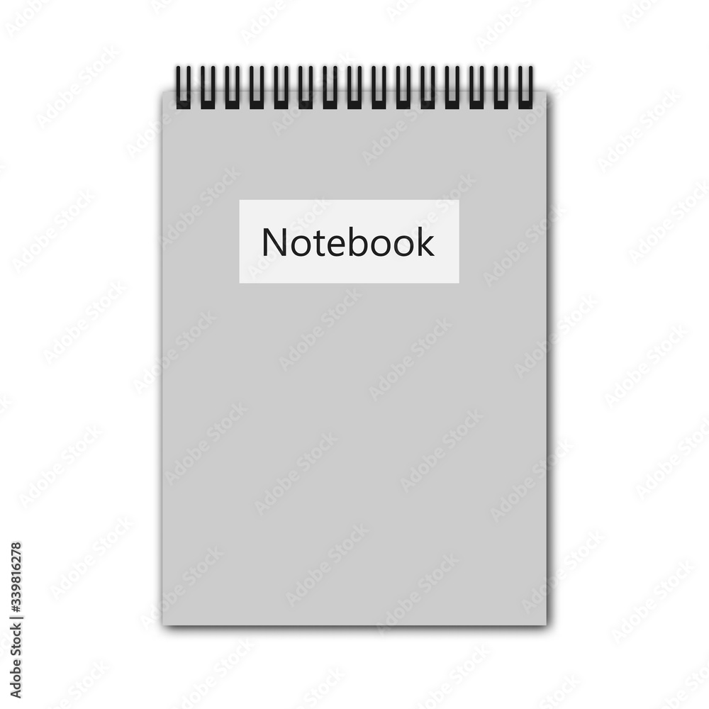 Blank realistic spiral notepad, notebook isolated on white background. Vector illustration. Blank realistic spiral notepad, notebook isolated on white background. Vector illustration.