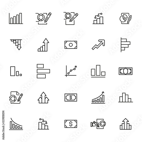 Big set of stock line icons.