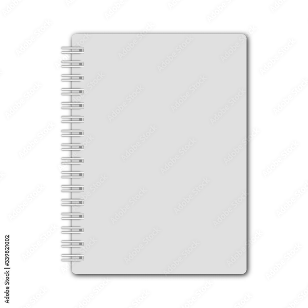 Realistic template notebook. Blank cover design. School business diary. Vector illustration. Realistic template notebook. Blank cover design. School business diary. Vector illustration.
