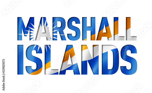 Marshall Islands flag text font