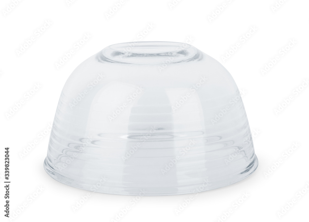 Fototapeta premium Glass dish on a white background, isolated