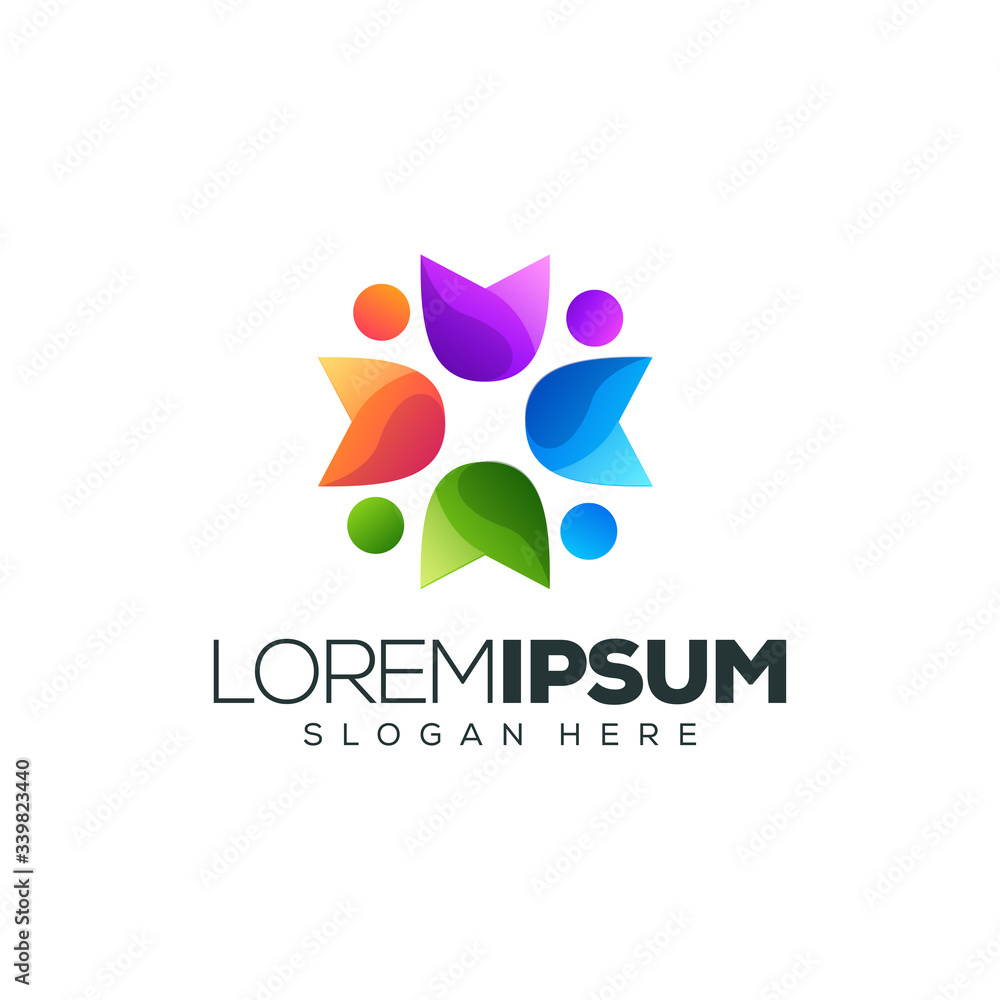 Obraz premium colorful logo design vector illustration