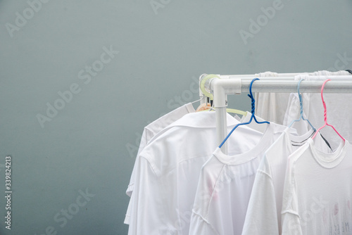 White Clothes drying on a clothesline  © freezerrr