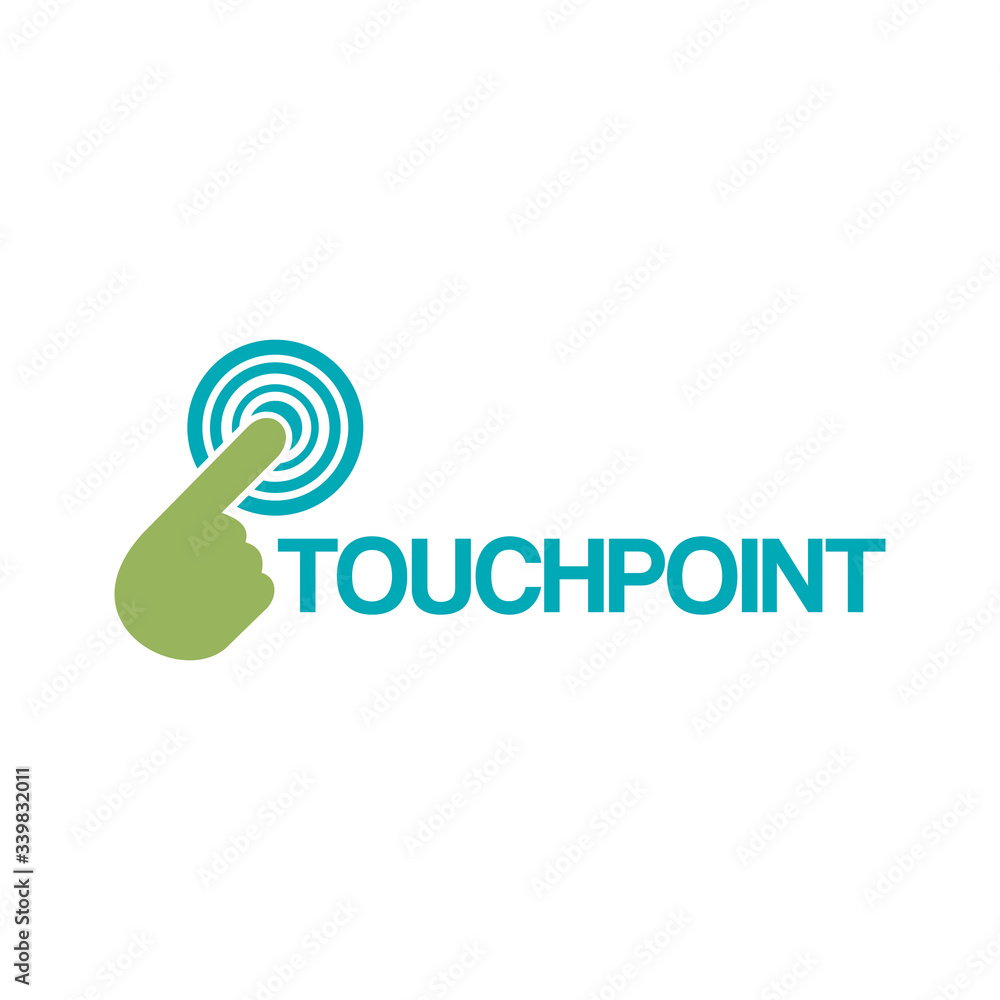 touchpoint simple logo design illustration