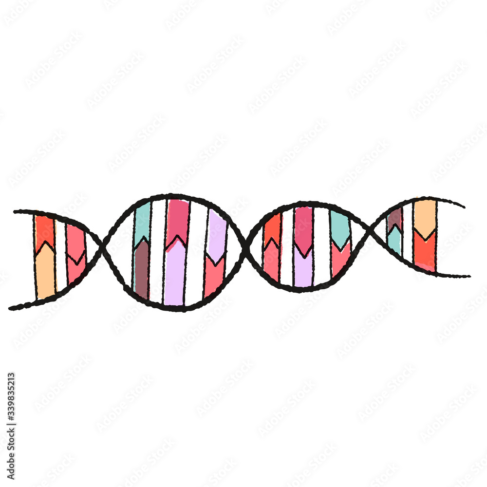 Colorful DNA helix Colorful DNA helix
