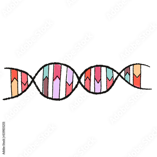 Colorful DNA helix