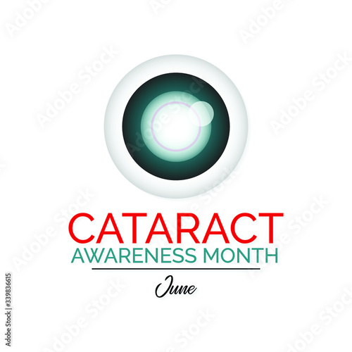 Vector illustration on the theme of Cataract awareness month observed each year during June.