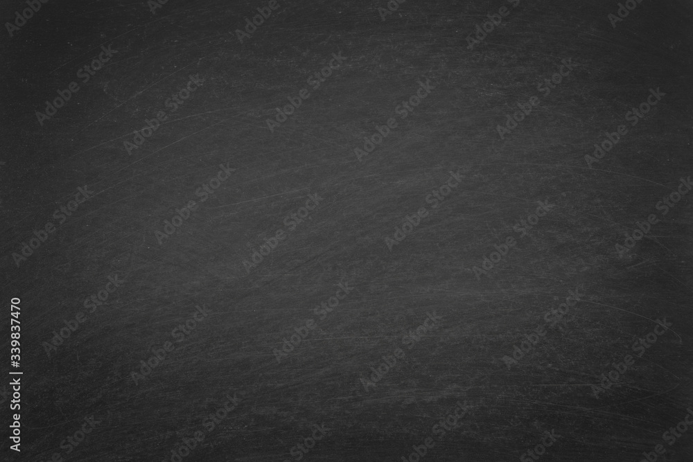 Working place on empty rubbed out on blackboard chalkboard texture background for classroom or wallpaper, add text message.
