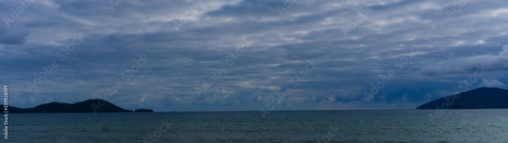 Panorama Cloudy Sky over Atlantic Bay Panorama Cloudy Sky over Atlantic Bay