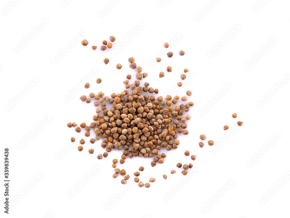 Organic natural sesame seeds (Perilla frutescens) isolated on white background. Organic natural sesame seeds (Perilla frutescens) isolated on white background.