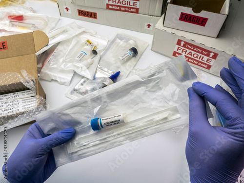 Novel coronavirus 2019 nCoV pcr diagnostics kit. This is RT-PCR kit to detect presence of 2019-nCoV or virus presence in clinical specimens, conceptual image photo