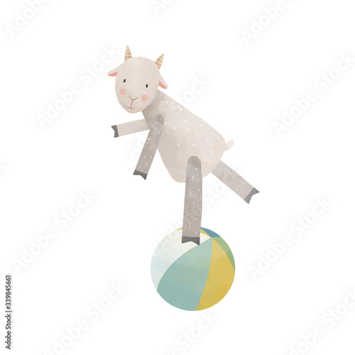 Beautiful vector Capricorn horoscope zodiac sign. Stock illustration.