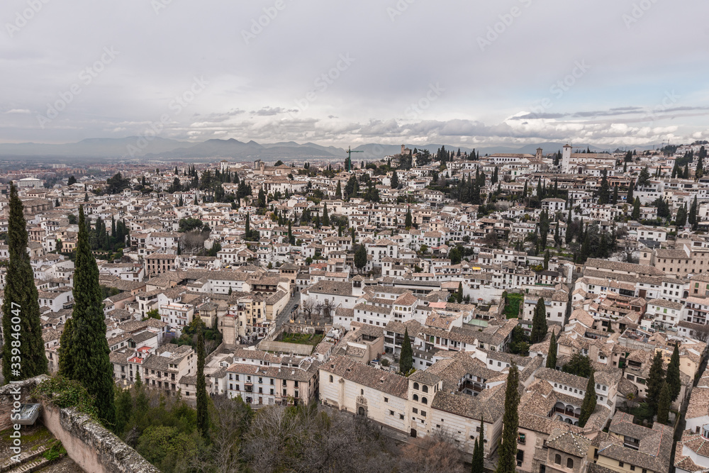 View of the Historical Old Town of Granada, Spain