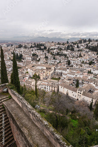 View of the Historical Old Town of Granada, Spain © eygewa