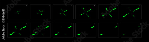 Line Smoke explosion Animation. line Smoke animation sprite sheet for game or cartoon or animation