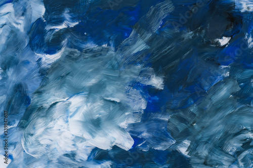 Blue paint on a canvas © Rawpixel.com