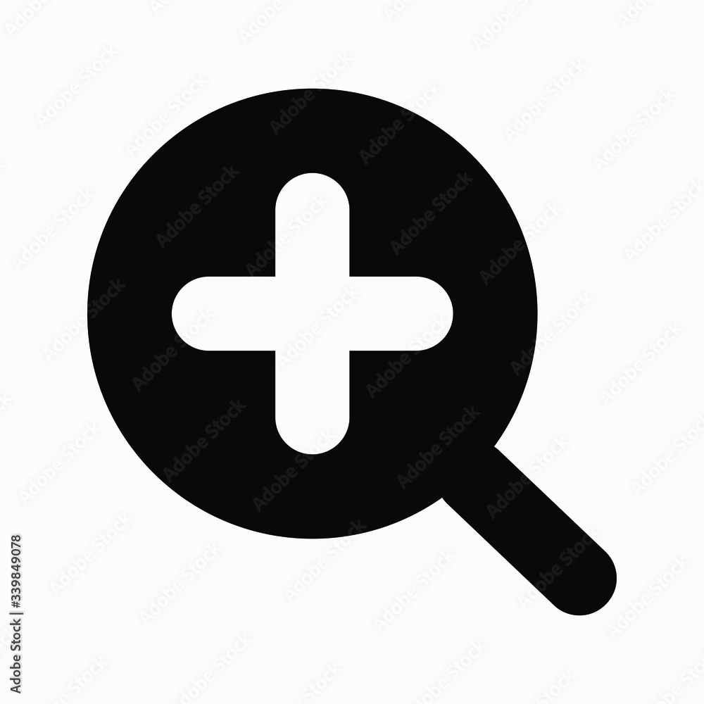 New Zoom In and Zoom Out Icon. Vector icon. New Zoom In and Zoom Out Icon. Vector icon.