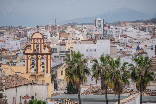 Malaga cityscape from the mountains 