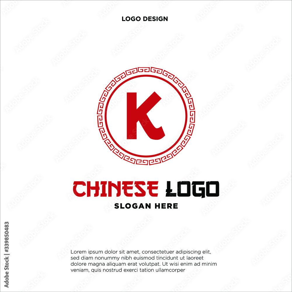 Letter K Logo Design with ancient circle border frame motif. Letter K Logo Design with ancient circle border frame motif.