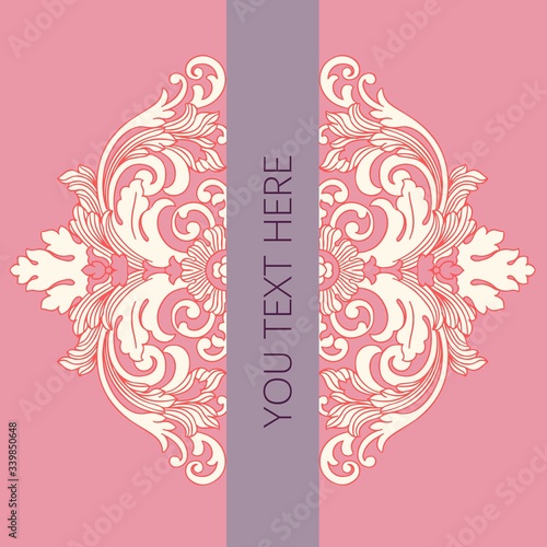 Abstract beautiful retro baroque paisley element