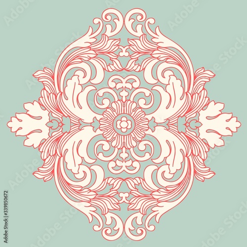 Abstract beautiful retro baroque paisley element